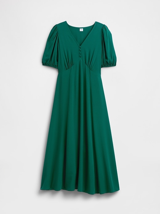 Image number 6 showing, Puff Sleeve V-Neck Maxi Dress