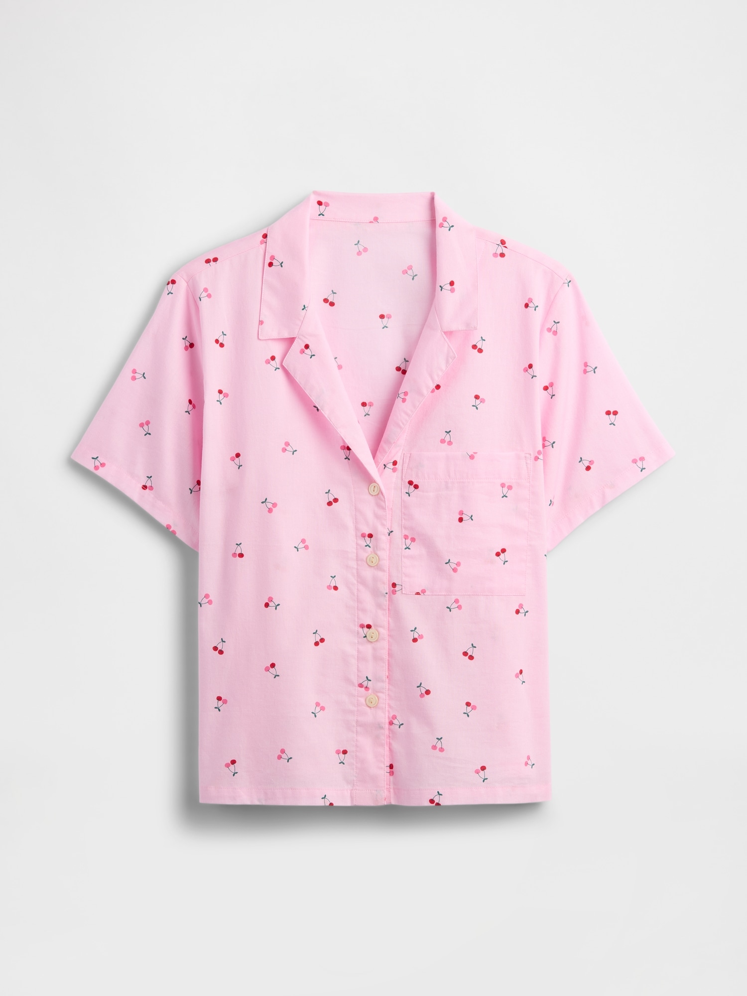 Gap Factory Print Poplin Pj Shirt In Pink