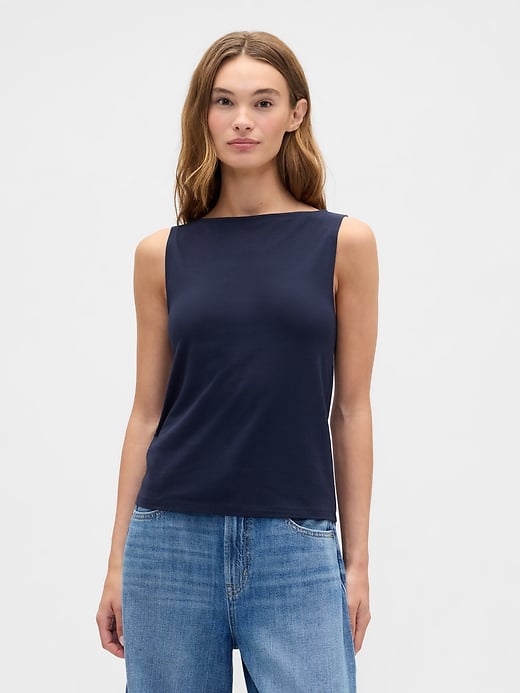 Image number 1 showing, Boatneck Tank Top
