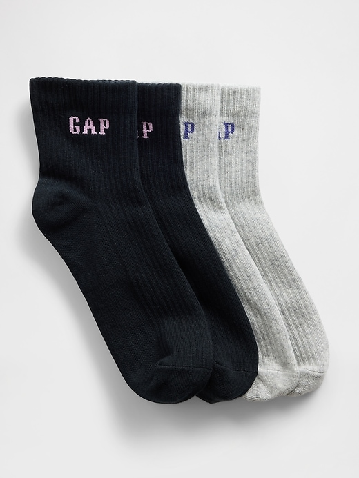 Image number 1 showing, Gap Logo Quarter Crew Socks (2-Pack)