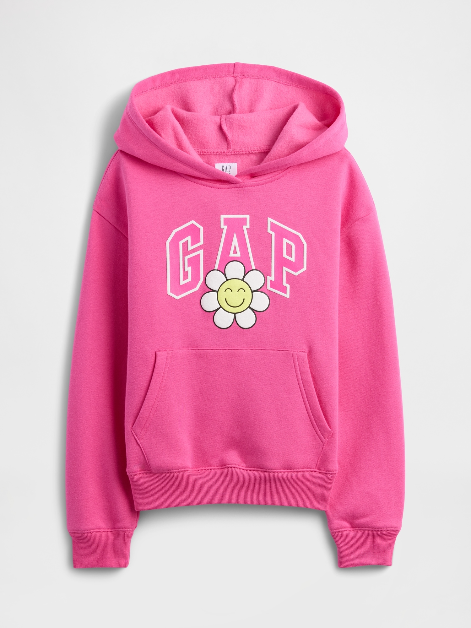 Kids Relaxed Gap Logo Hoodie - Happy Pink