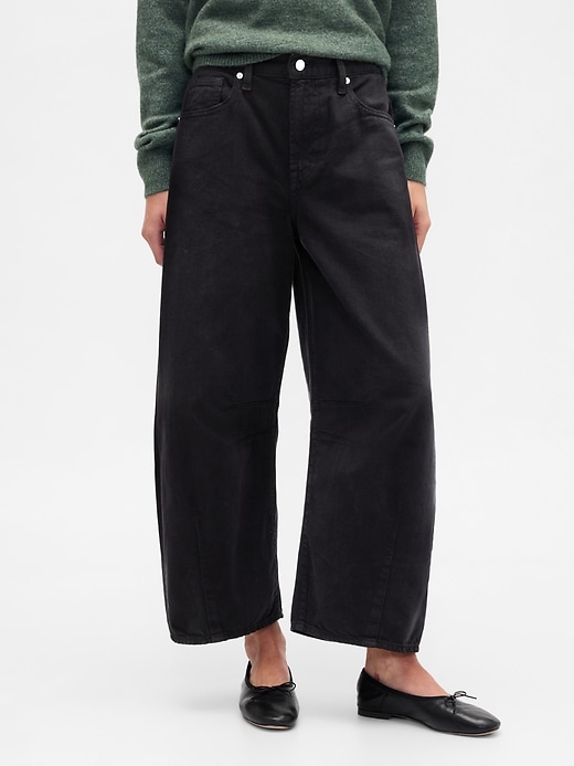 Image number 2 showing, High Rise Horseshoe Crop Jeans