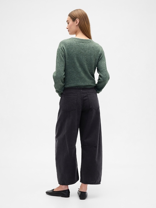 Image number 4 showing, High Rise Horseshoe Crop Jeans