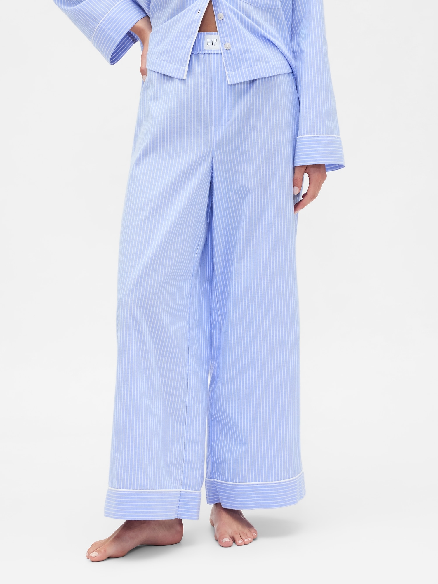 Gap Factory Relaxed Poplin Pj Set In Blue