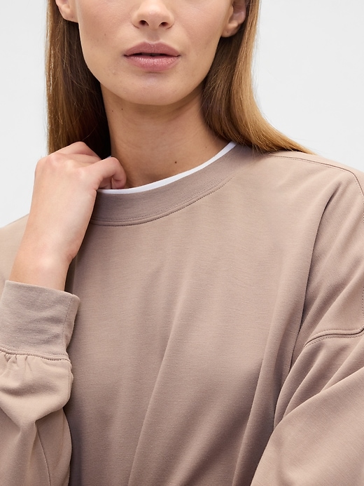 Image number 4 showing, Oversized Balloon Sleeve Crewneck Sweatshirt