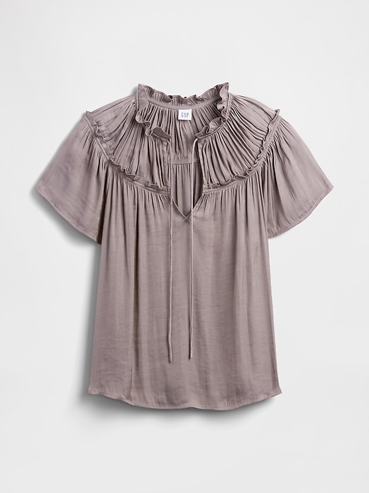Image number 5 showing, 100% Recycled Relaxed Splitneck Top