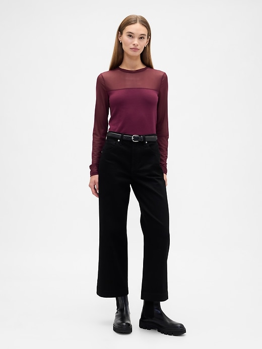 Image number 3 showing, Stretch Jersey Mesh Top
