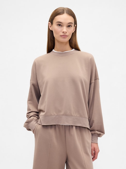 Image number 1 showing, Oversized Balloon Sleeve Crewneck Sweatshirt