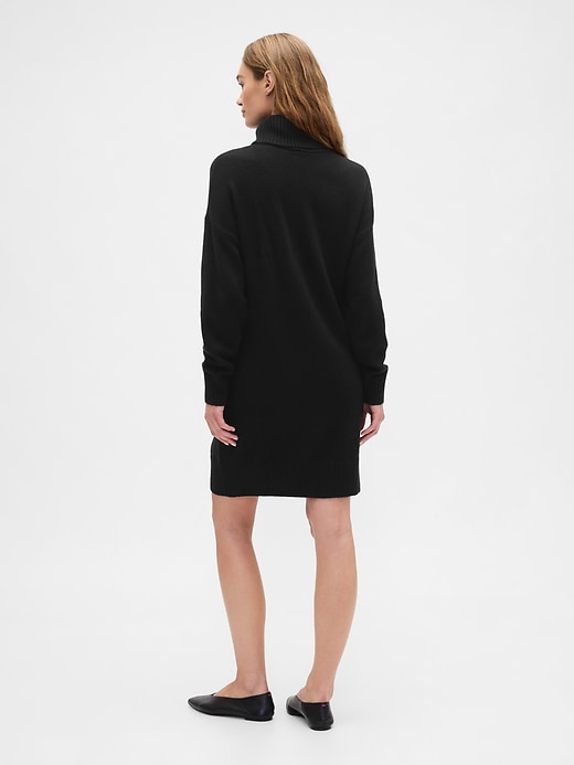 Image number 2 showing, CashSoft Relaxed Turtleneck Sweater Mini Dress