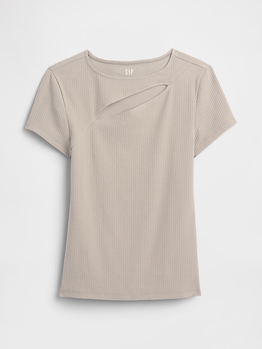 Image number 5 showing, Ribbed Crewneck Cutout Top