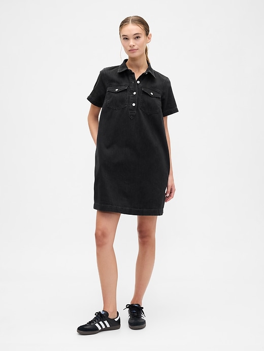 Image number 1 showing, Relaxed Denim Mini Dress