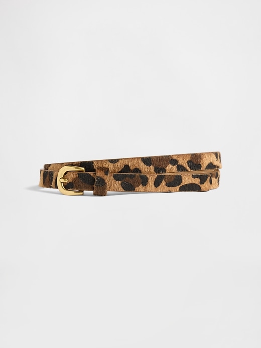Image number 1 showing, Skinny Vegan-Leather Print Belt