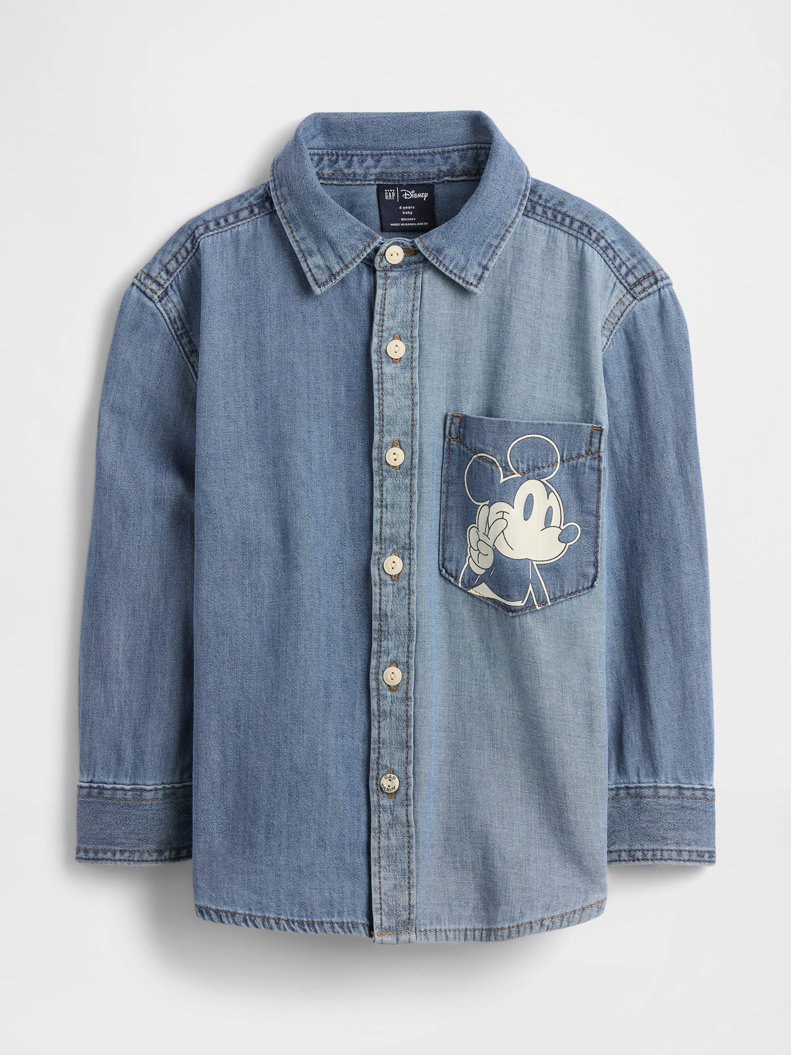 babyGap × Disney Mickey Mouse Denim Shirt | Gap Factory