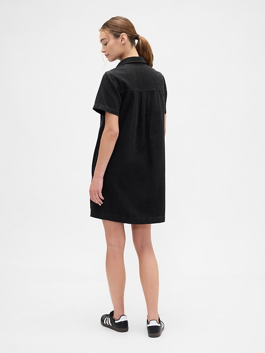 Image number 2 showing, Relaxed Denim Mini Dress