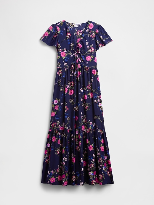 Image number 6 showing, Ruched V-Neck Maxi Dress