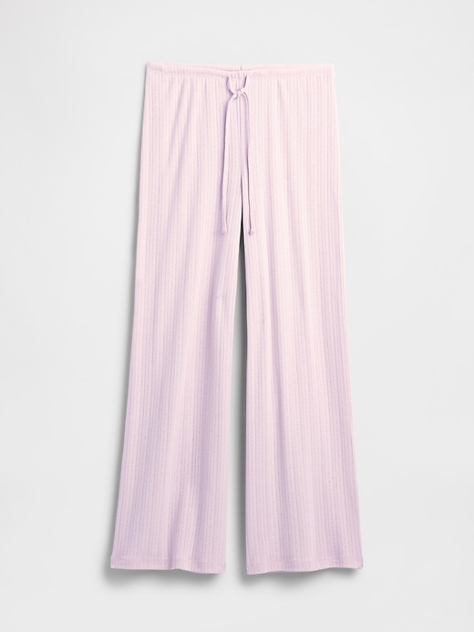 Image number 4 showing, Relaxed Pointelle Wide-Leg PJ Pants