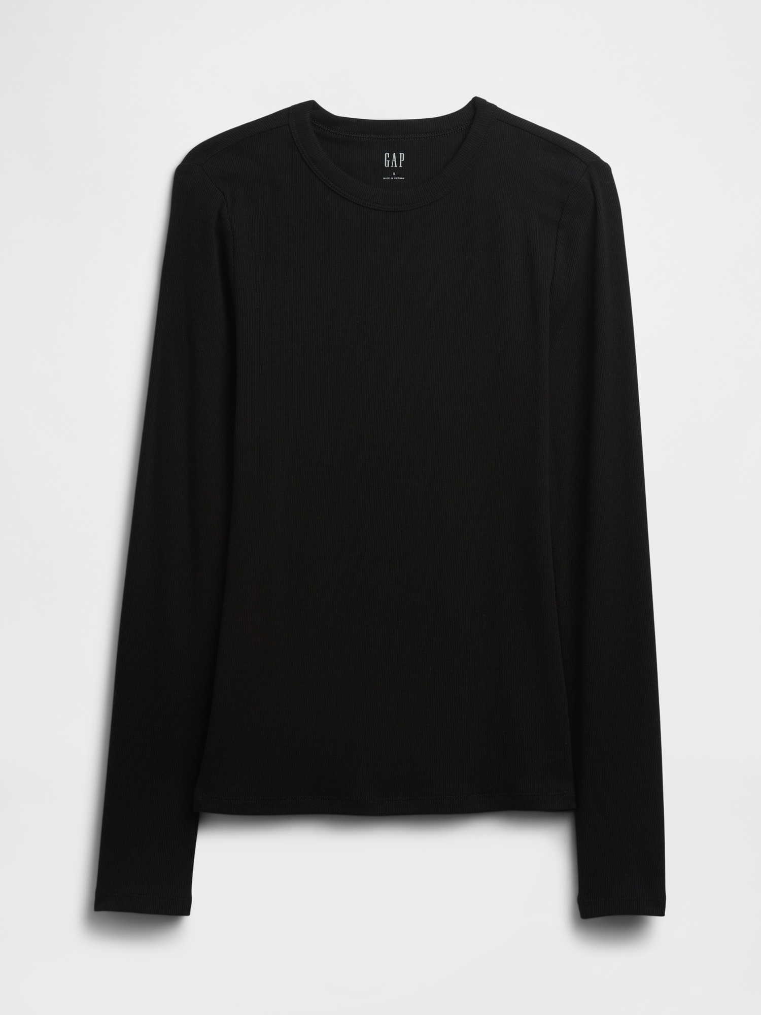 Gap Factory Essential Ribbed Crewneck T-shirt In Black