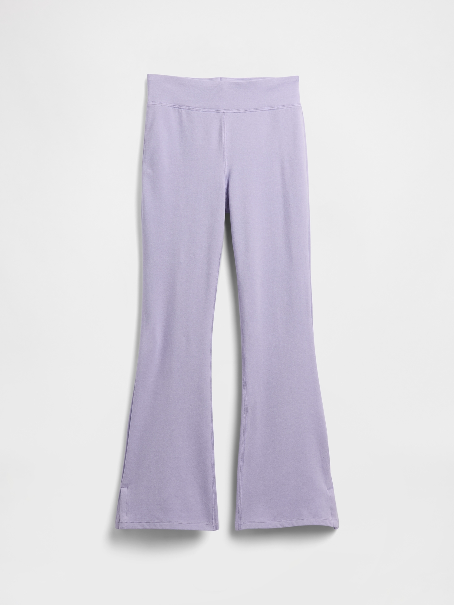 Kids Stretch Jersey Flare Leggings - Purple