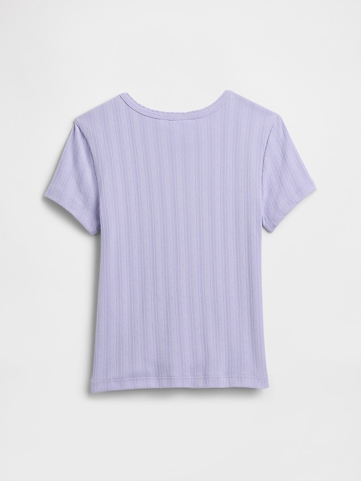 Image number 2 showing, Kids Ribbed Pointelle T-Shirt