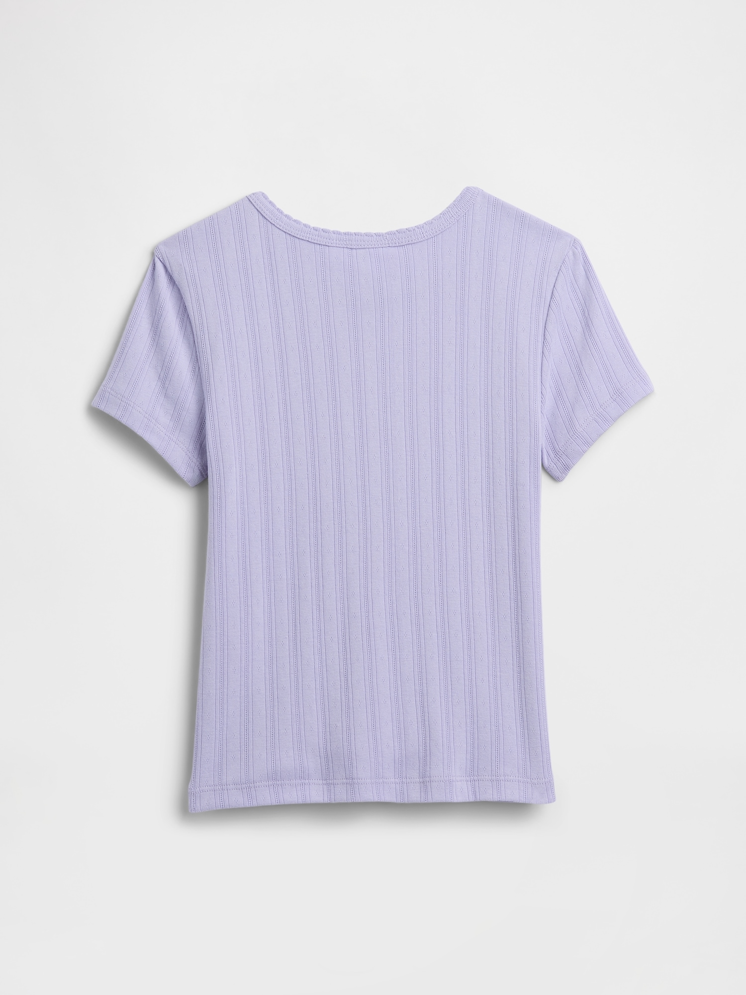 Gap Factory Kids Ribbed Pointelle T-shirt In Purple