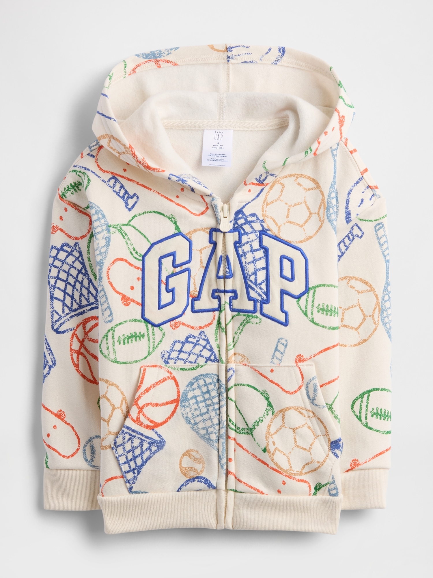 babyGap Relaxed Logo Zip Hoodie