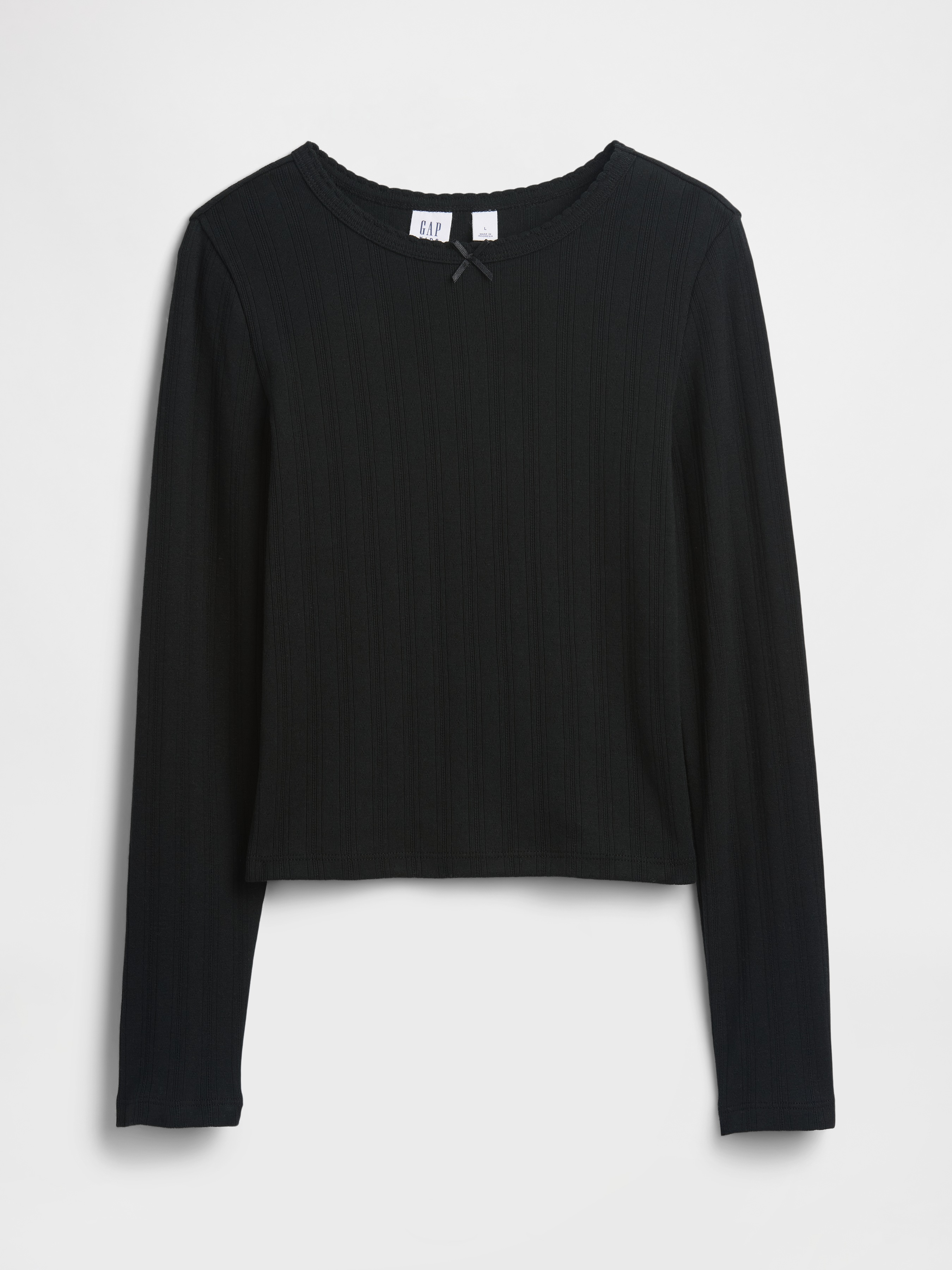 Kids Ribbed Pointelle T-Shirt