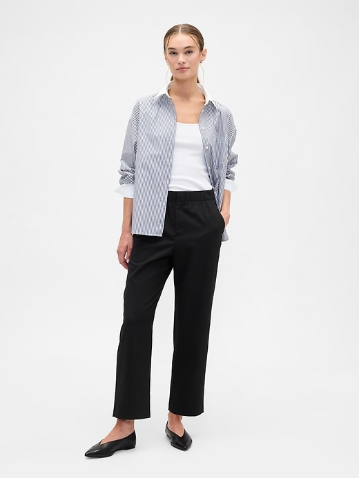 Image number 1 showing, Recycled High Rise Straight-Leg Pants