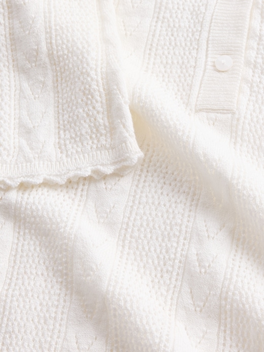 Image number 4 showing, Pointelle Henley Top