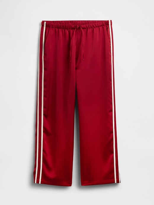 Image number 7 showing, Relaxed Straight-Leg Stripe Satin Pants