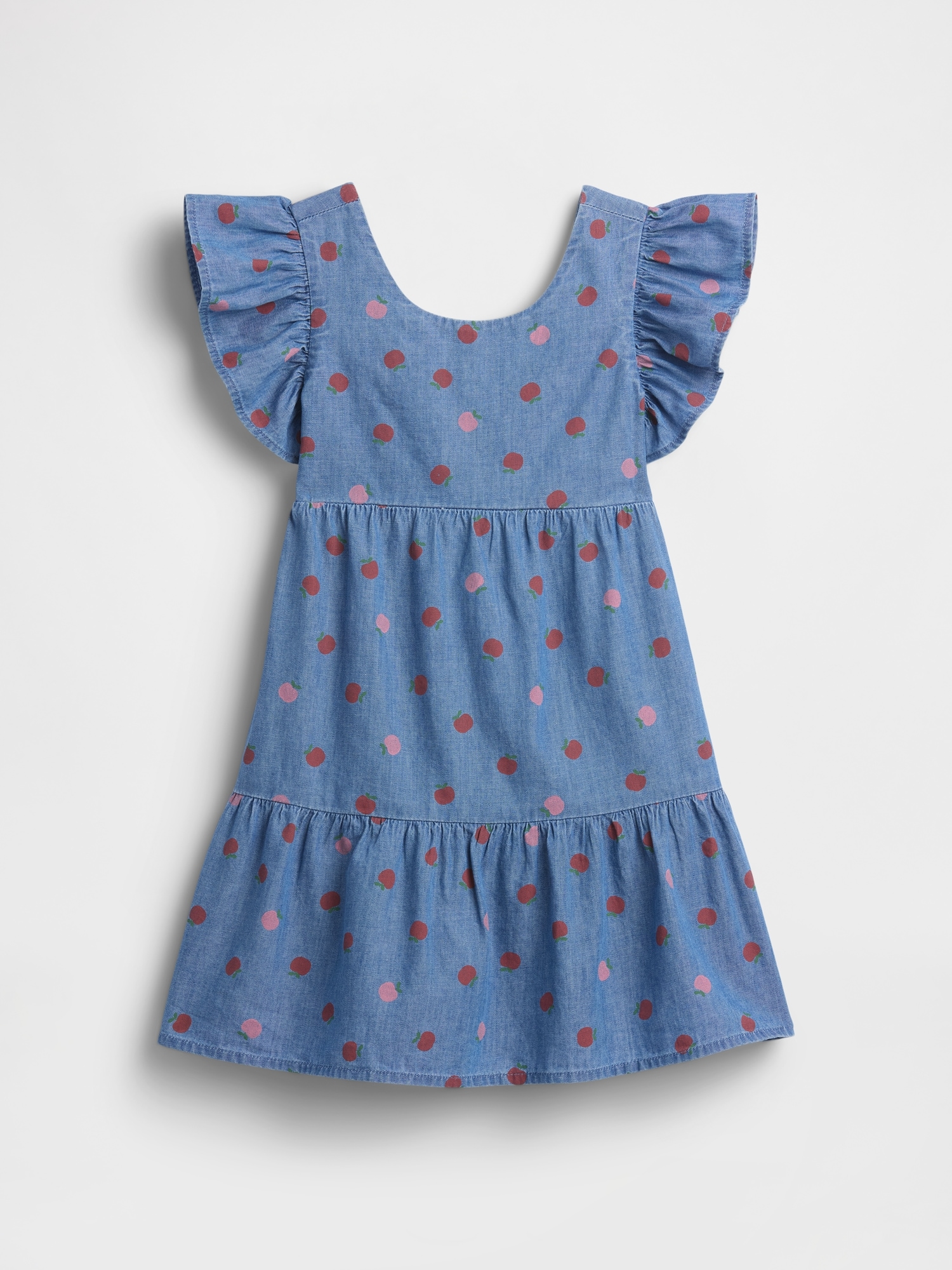 babyGap Flutter Sleeve Tie-Back Dress - Blue