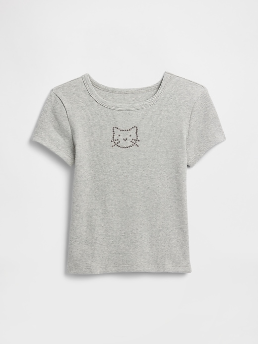 Image number 1 showing, Kids Ribbed Pointelle T-Shirt