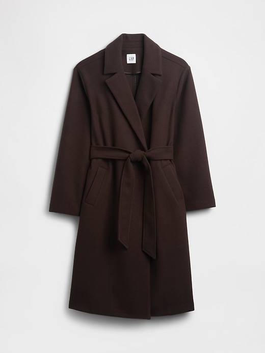 Image number 5 showing, Relaxed Wool Wrap Coat
