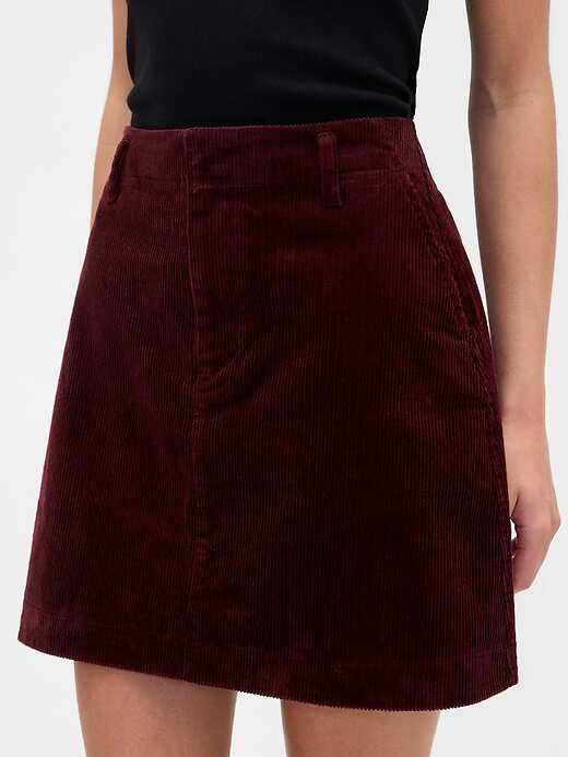 Image number 4 showing, Corduroy Mini Skirt