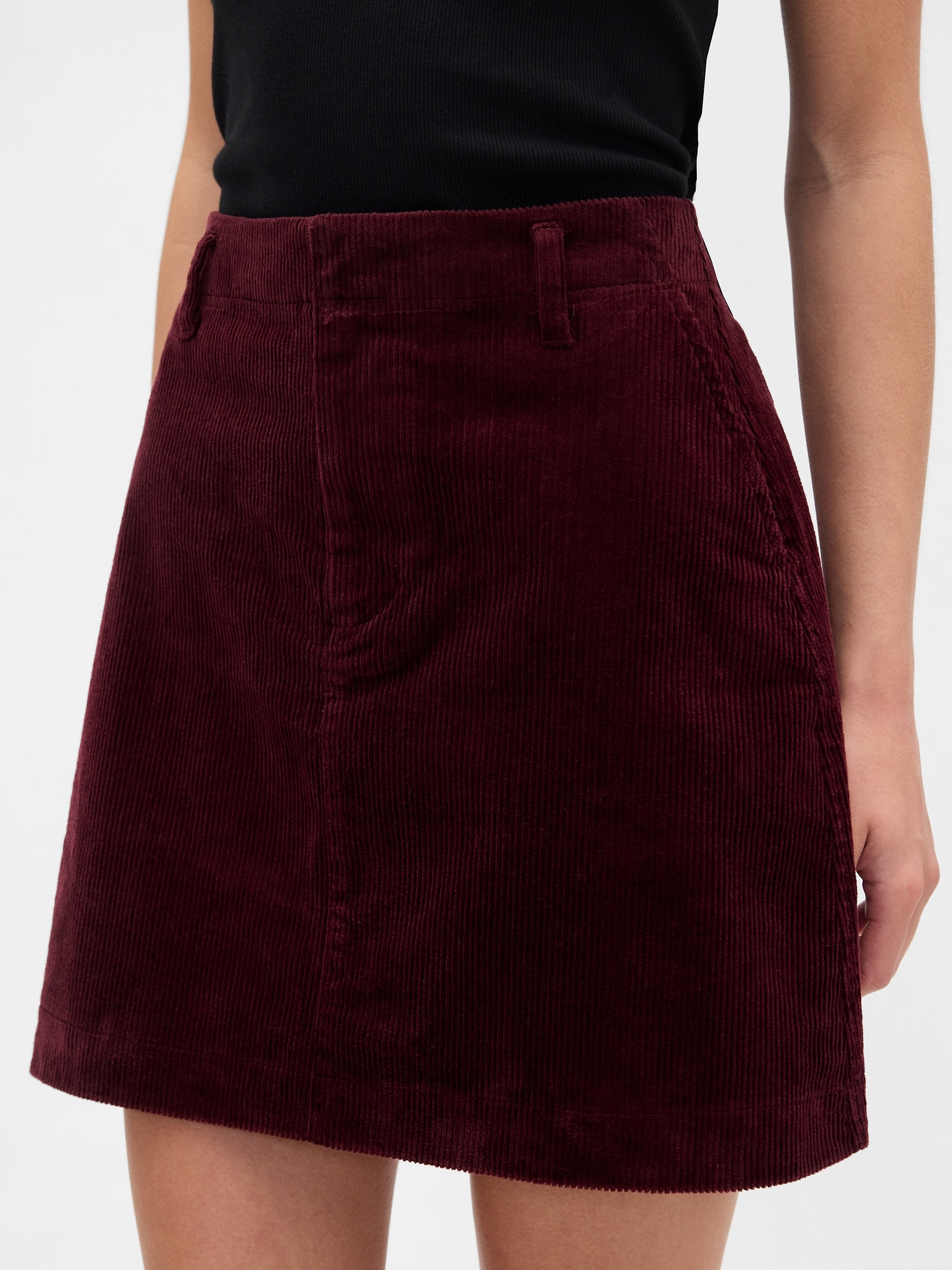 Gap Factory Corduroy Mini Skirt In Black