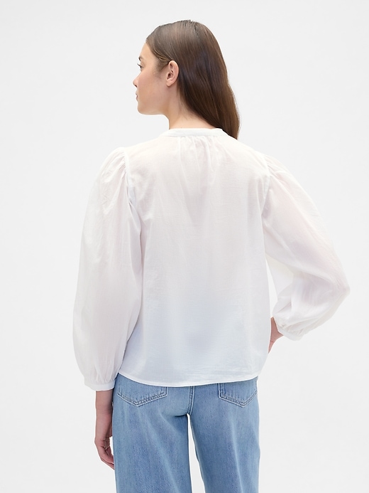 Image number 2 showing, Relaxed Puff Sleeve Lace Top