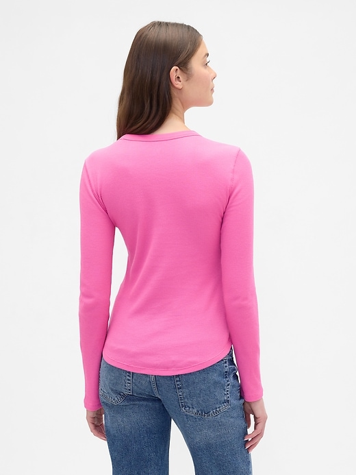 Image number 2 showing, Waffle-Knit Crewneck T-Shirt
