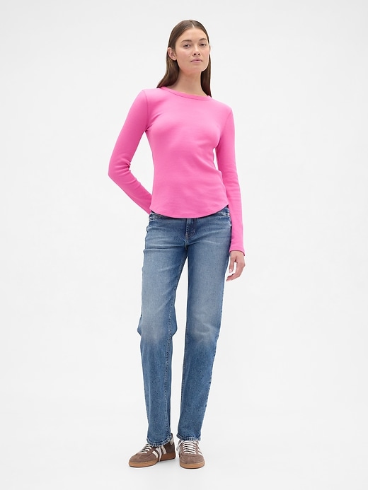 Image number 3 showing, Waffle-Knit Crewneck T-Shirt