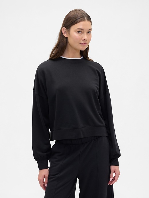 Image number 1 showing, Oversized Balloon Sleeve Crewneck Sweatshirt