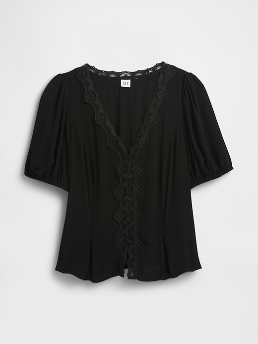 Crepe V-Neck Top