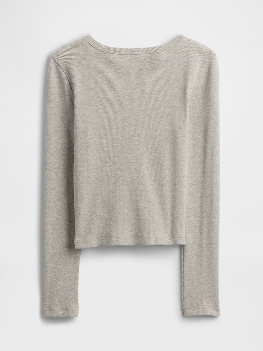 Image number 2 showing, Kids Ribbed Pointelle T-Shirt