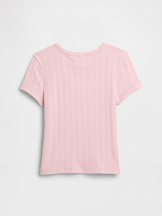 Image number 2 showing, Kids Ribbed Pointelle T-Shirt