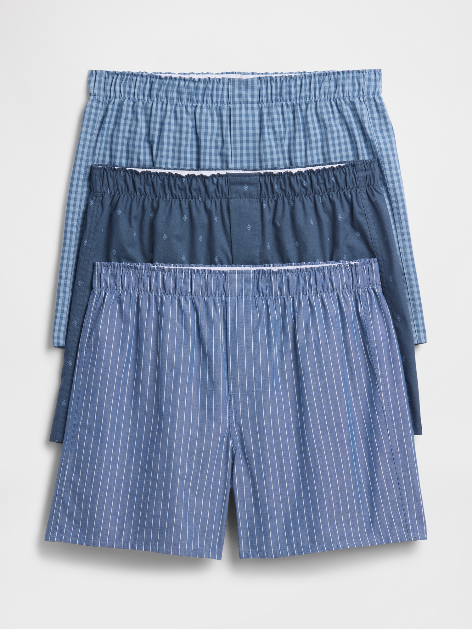 4" Boxers (3-Pack) - Blue Multi