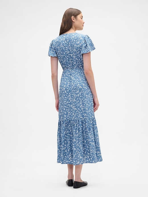 Image number 2 showing, Ruched V-Neck Maxi Dress