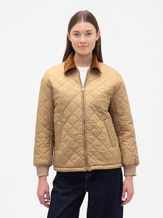 Image number 1 showing, Relaxed Quilted Nylon Jacket