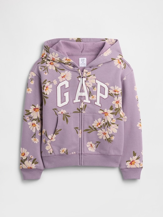 Image number 1 showing, Kids Relaxed Gap Logo Print Zip Hoodie