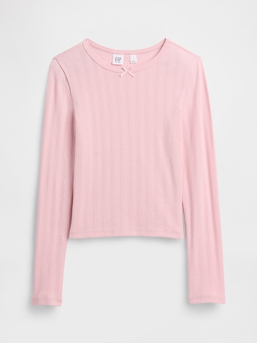 Image number 1 showing, Kids Ribbed Pointelle T-Shirt