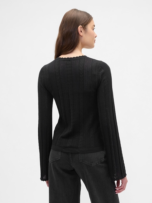 Image number 2 showing, Pointelle Henley Top