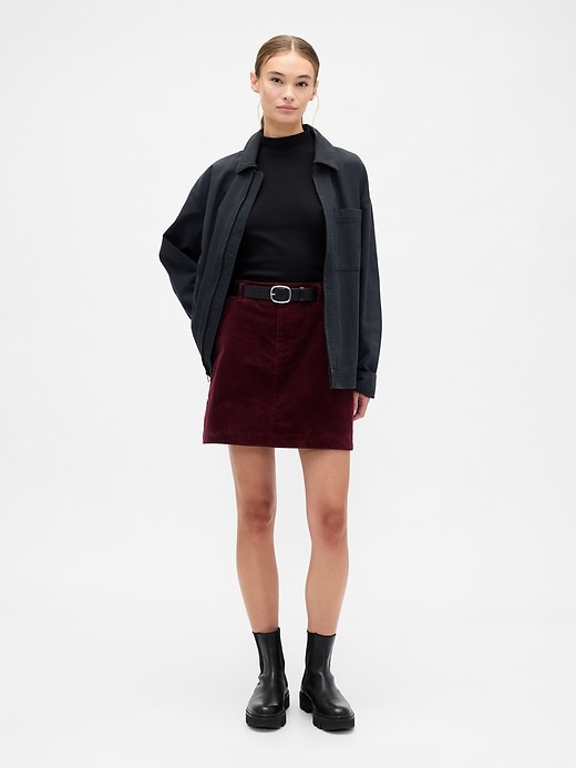 Image number 1 showing, Corduroy Mini Skirt