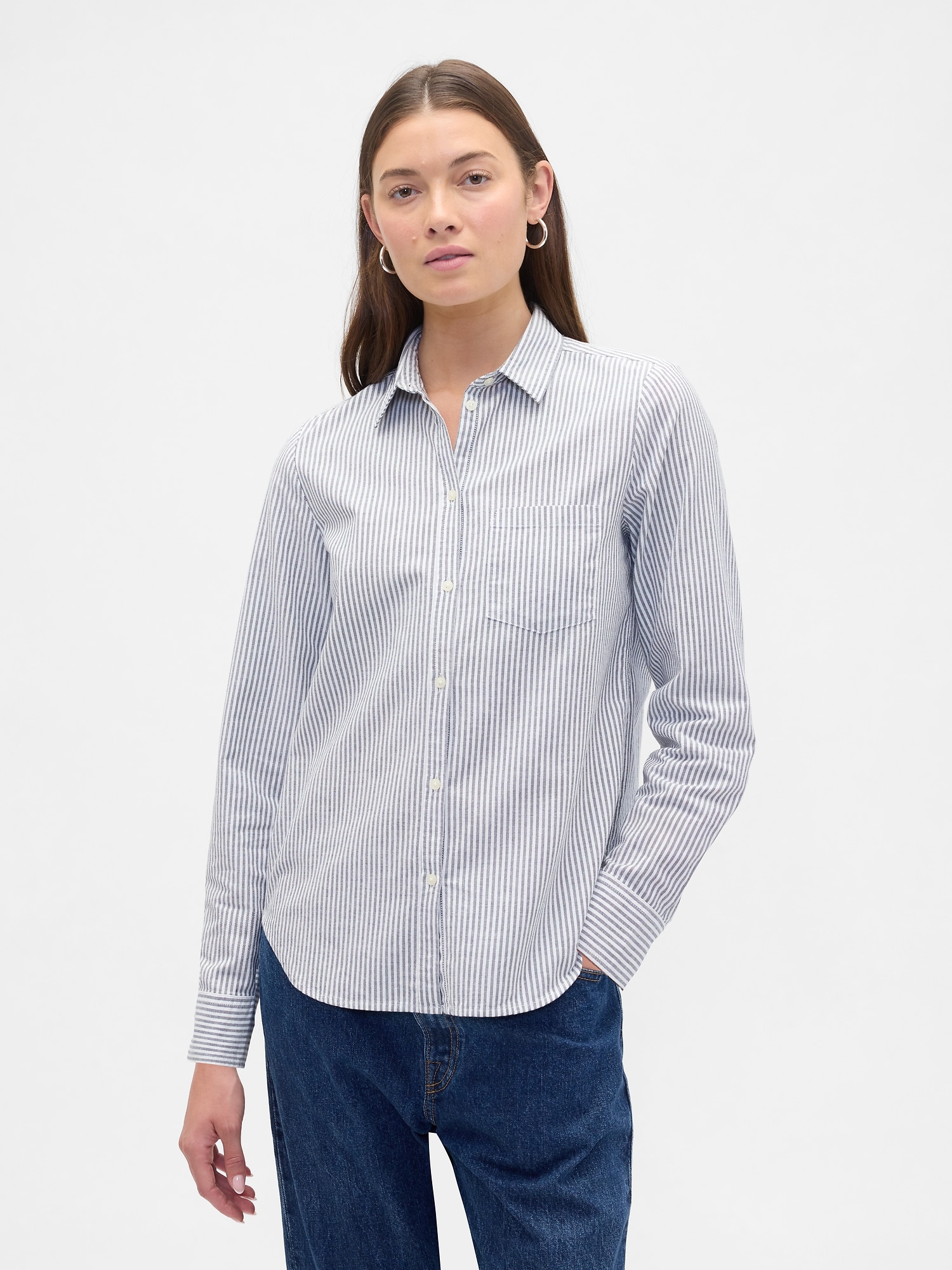 Classic Oxford Shirt - Blue Stripe