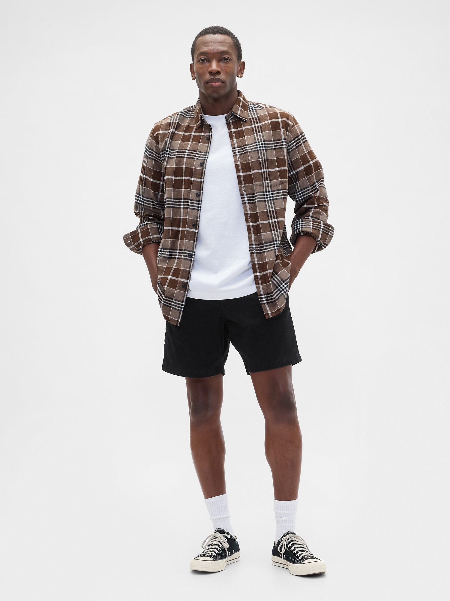 7" Essential Khaki Shorts - Black